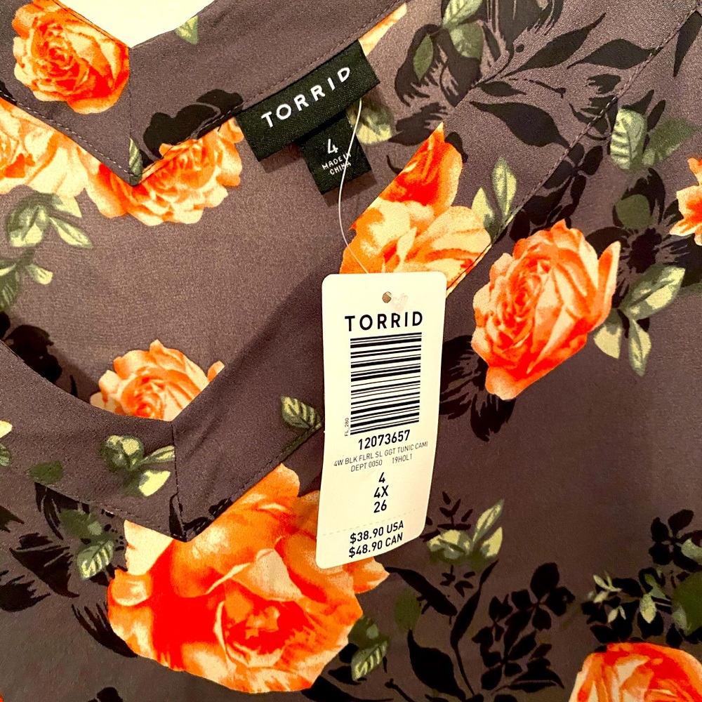 NWT Torrid Chiffon Floral Spaghetti strap top